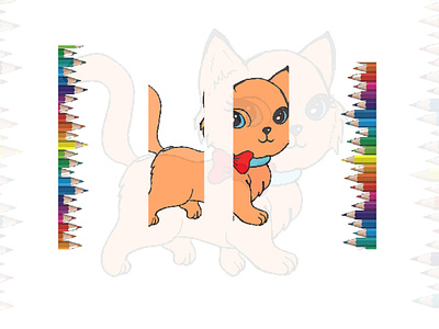 Cat LOVE design logo vector