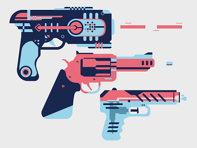 Gun Project editorial gun illustration illustrator laser project vector vectorial water