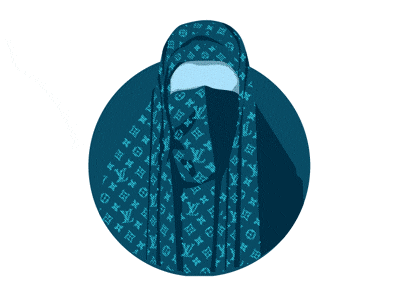 Modern Cultures allvector app editorial fashion illustration louis mobile niqab texture vector vuitton web