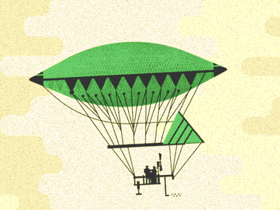 The Giffard Ship animation baloons editorial fly gif icon illustration mobile vector vectorial web