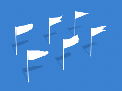 Flags On The Wind animation app dynamic flat gif mobile motion vector web wind