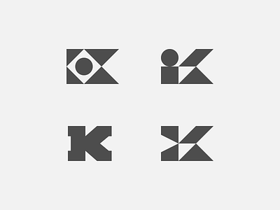K Explorations geometric k logo logo simple logo