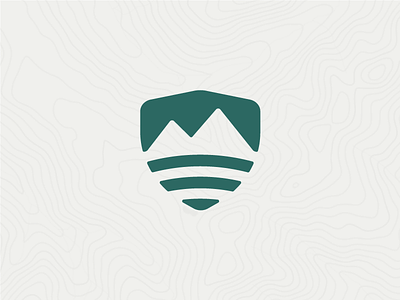 Mountain Logo Exploration logo mountain pnw shield water