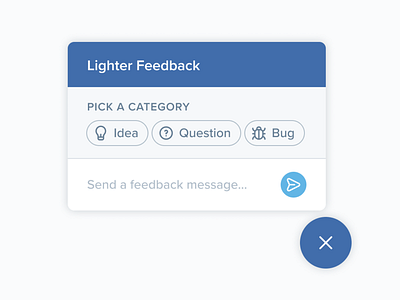 Feedback Widget feedback fintech intercom message popup ui ux