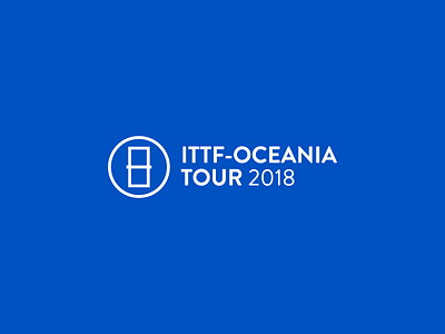 ITTF Tour Logo branding design flat icon logo oceania table tennis tour