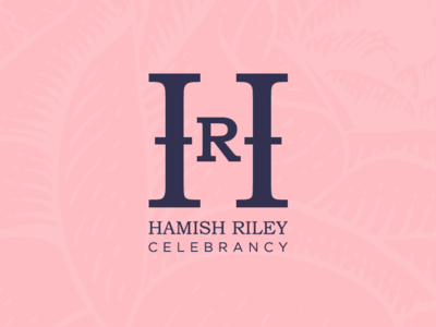 Celebrant Logo blue branding celebrant design floral icon logo minimal pink wedding