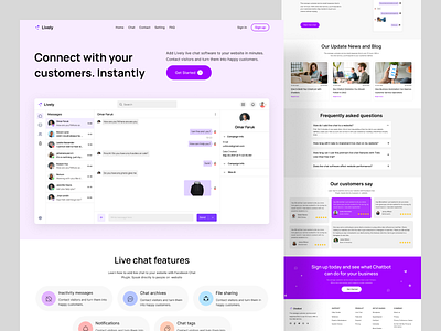 Saas landing page