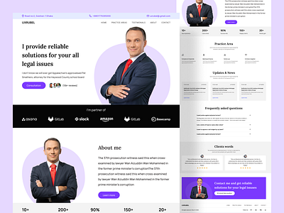 Lawyer website case landing page law lawyer personal website portfolio ui design web design website