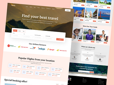 Travel Agency Website adventure agency booking landing page tour travel agency travel website trip ui design web design website