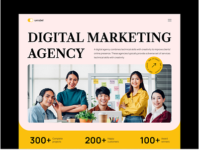 Digital marketing agency landing page agency business creative design digital homepage landing page marketing agency minimal service web design website