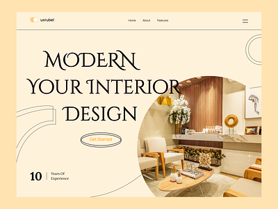 Interior Design Website clean furniture homepage interior design landing page modern ui design web design website