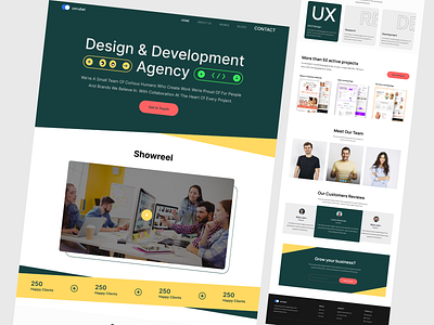 Agency landing page agency agency landing page creative creative agency digital agency landing page portfolio website ui landing page uiux web design website