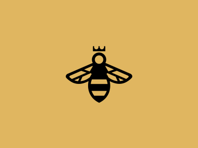 Bee bees branding honey icon identity logo mark symmetry