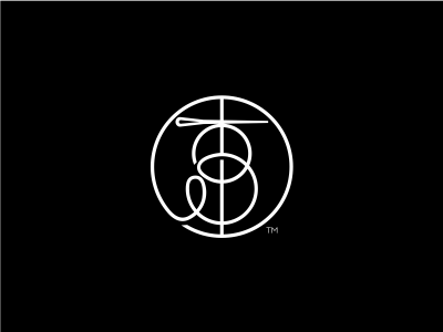 BTOD branding clothing fashion geometric logo logotype mark minimal monogram needle simplicity style