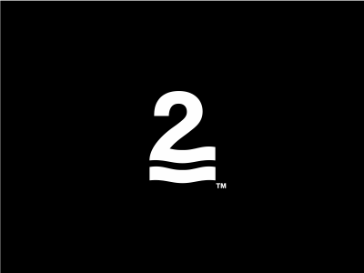 2nd Air branding geometric logo logotype mark minimal monogram numbers simplicity two wave