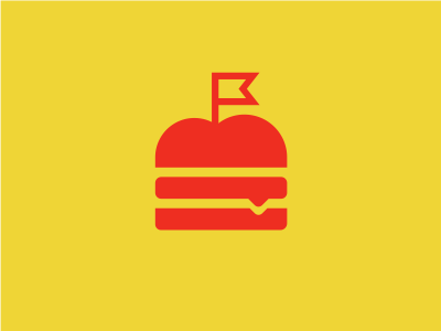 B is for Burger! mark burger food logotype chicago illustration simplicity minimal branding logo icon