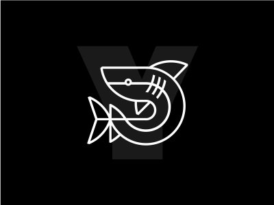 Y Not Seafood. branding fish food icon illustration logo logotype mark mexico minimal shark simplicity