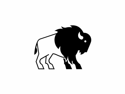 WN_Buffalo bison buffalo mark logotype chicago illustration simplicity minimal branding logo icon