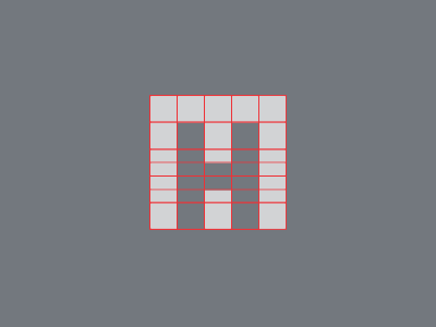 MH composition design grid icon logo mark monogram