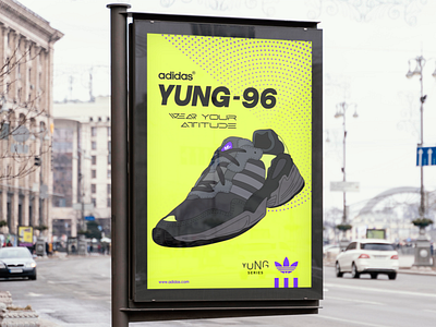 adidas Yung-96 Poster adidas illustration poster posterdesign sneaker yung 96