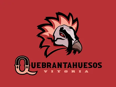 Quebrantahuesos Vitoria American Football Team Logo americanfootball americanfootballlogo beardedvulture brandidentity branding design football footballlogo graphicdesign illustration logo nfl quebrantahuesos quebrantahuesosvitoria quebrentahusesos sports sportsteam sportsteamlogo superbowl