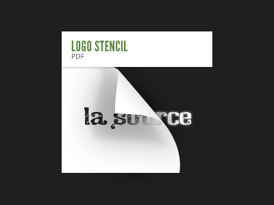 La Source - Stencil PDF Download Graphic