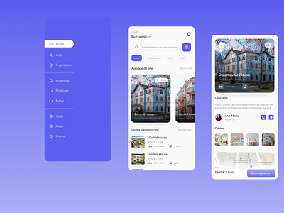 Home Rental App UI-Design design learningux ui uiux ux webdesign