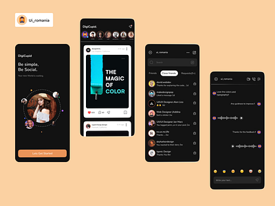 Social Media Application - UI Design