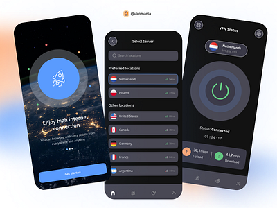 VPN App UI Design