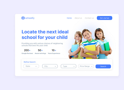 SCHOOLIFY app design typography ui ux