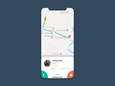 Gojek | Grab | Uber driver mockup maps driver application cardriver driver flatdesign gojek grab grabcar ios iphone minimalist uber ui uiux uiuxdesign ux