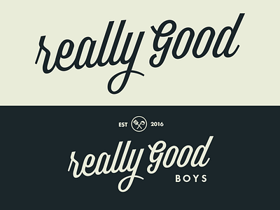 Really Good Boys Logo (c. 2016) branding lettering logo