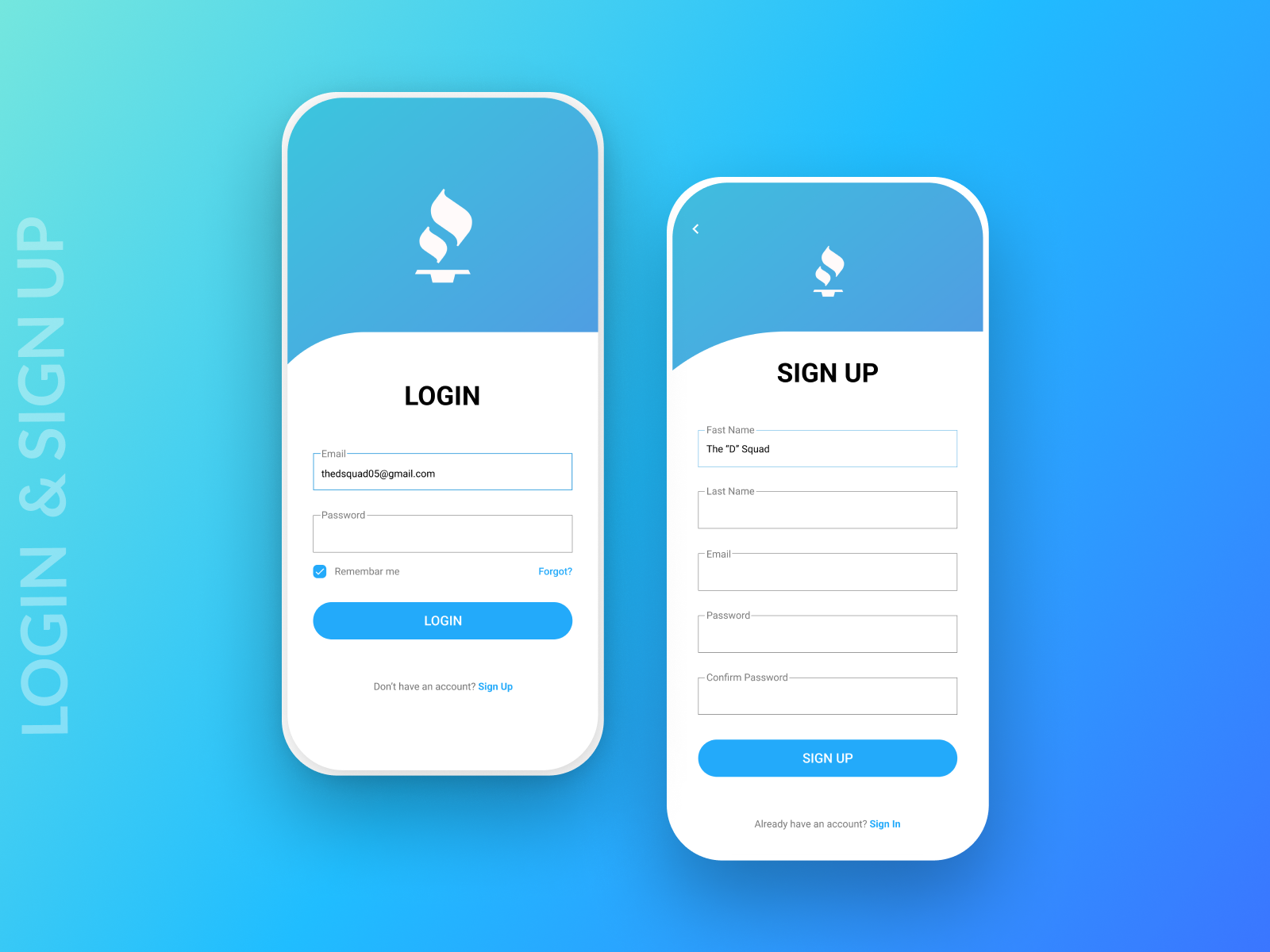 Minimalistic Login & Sign Up Page UI by The D Squad on Dribbble