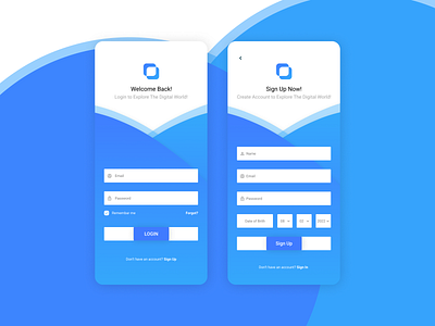 Login & Sign Up Page UI by The D Squad on Dribbble