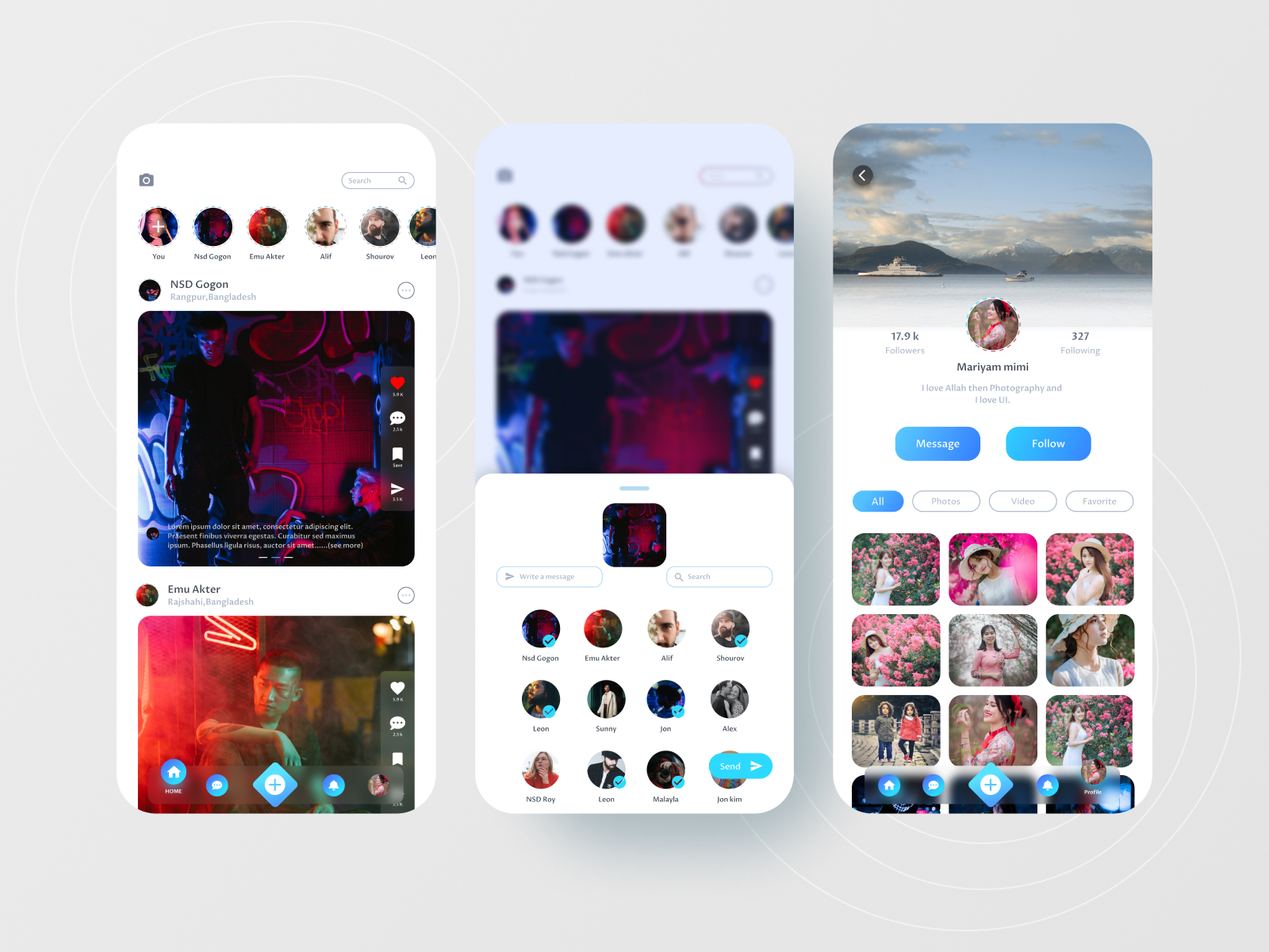 Social Media App Design by The D Squad on Dribbble