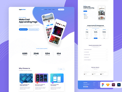 AppBuilder Landing Page alifemu app landing page app showcase app showcase landing page landing page landing page design landing page ui mobile app landing page thedsquad ui design