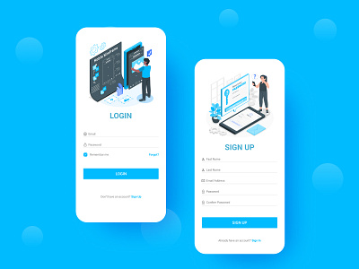 Login & Sign Up Page UI