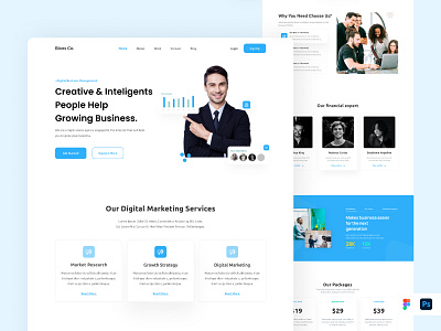 Business Agency Landing Page agency agency landing page agency landing page design alifemu business business agency business agency landing page business landing page landing page landing page design landing page ui saas landing page thedsquad web template web ui design