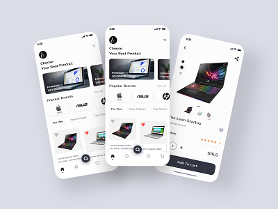 E-commerce App UI Kit ecommerce ecommerce app ecommerce app design ecommerce app ui ecommerce design ecommerce mobile app ios design jannatul shourov laptop ecommerce mobile app thedsquad ui design