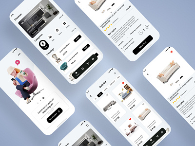 Furniture App UI KIT ecommerce ecommerce app ecommerce app design ecommerce app ui ecommerce app ui kit furniture furniture app furniture ecommerce app furniture ecommerce app ui ios design jannatul shourov minimal mobile app thedsquad ui design