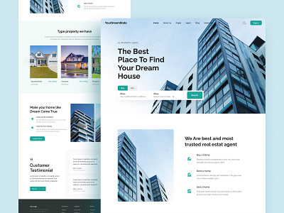 Real Estate & Property Landing Page alifemu estate estate landing page landing page ui property property landing page real estate real estate and property real estate landing page real estate landing page design thedsquad web templates web ui