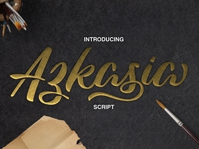 Azkasia Script branding creative market display elegant font greeting invitation lettering premium script shop typeface