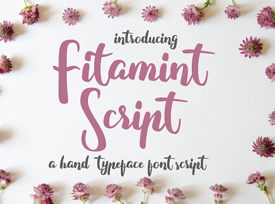 fitamint script 1 branding calligraphy creative market decorative font font lettering logofont script typeface typography