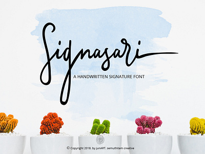 Signasari Handwritten Signature Fonts