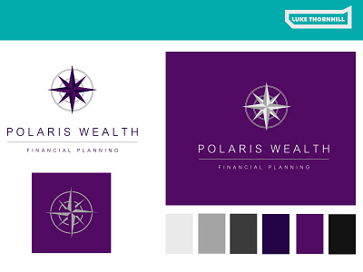 Polaris Wealth logo branding graphic design logo northern star polaris