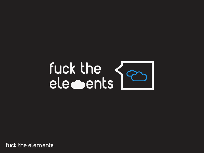 Fu*k the elements app branding elements icon line logo logomark mark weather