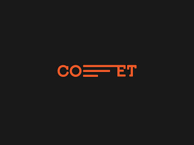 Comet Designs brand branding comet identity logo logotype orange space typography