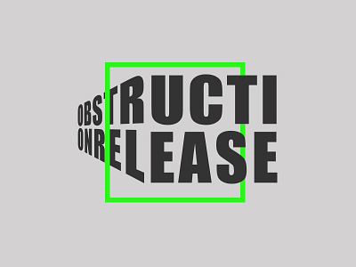 Obstruction Release brand branding identity logo logotype typography
