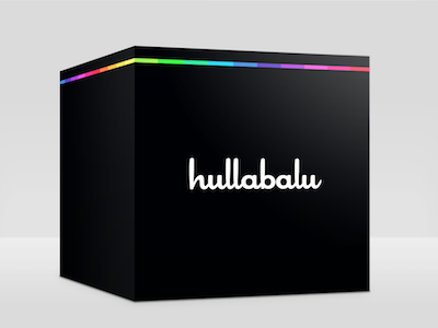 Hullabalu Black Package Design box design hullabalu package physical rainbow