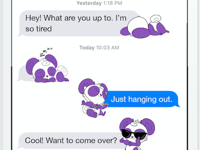 Pan iMessage Stickers character chat design illustration imessage ios iphone stickers